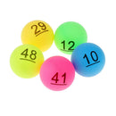 50x Colorful Number Ping Pong Balls Table Tennis Ball Professional Entertainment