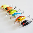 5pcs Lifelike Bionic Bait Minnow Wobbler Plastic Hard Crank Fishing Lure w/ Box