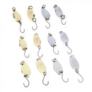 12 x Spoon Fishing Lure Metal Bait Trout Pike Bass Tackle With Box Useful