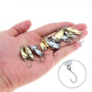 12 x Spoon Fishing Lure Metal Bait Trout Pike Bass Tackle With Box Useful