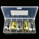 12 x Spoon Fishing Lure Metal Bait Trout Pike Bass Tackle With Box Useful