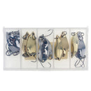 12 x Spoon Fishing Lure Metal Bait Trout Pike Bass Tackle With Box Useful