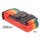 1pc Rainbow Luggage Strap Cross Belt Packing Adjustable Travel Suitcase Nylon