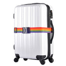 1pc Rainbow Luggage Strap Cross Belt Packing Adjustable Travel Suitcase Nylon