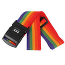 1pc Rainbow Luggage Strap Cross Belt Packing Adjustable Travel Suitcase Nylon