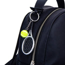 6pcs Mini Tennis Ball Racket Charm Pendant Keyring Key Chain for Sports Fans