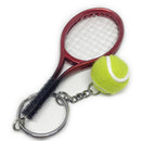 6pcs Mini Tennis Ball Racket Charm Pendant Keyring Key Chain for Sports Fans