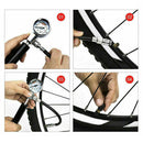 Portable Mini High Pressure Aluminum Alloy Bike Bicycle Pump With Large Gauge