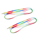 2Durable Roller Skates Shoelace Fit Ice Skates Rainbow Outdoor Sports ashionable