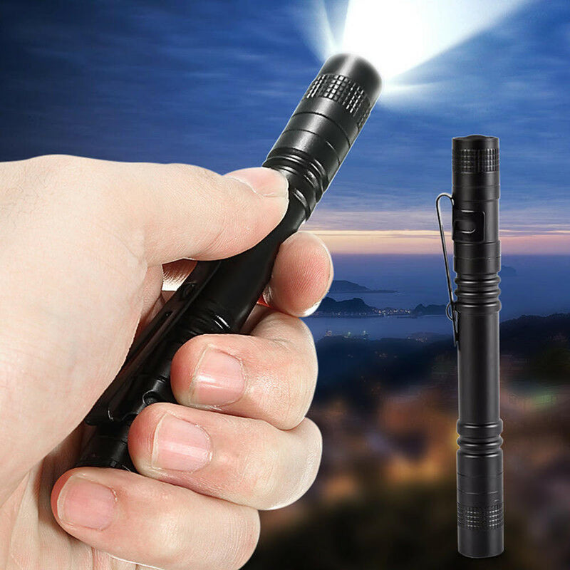 1 x Waterproof LED Flashlight Torch Light Mini Penlight Lamp Battery Operated