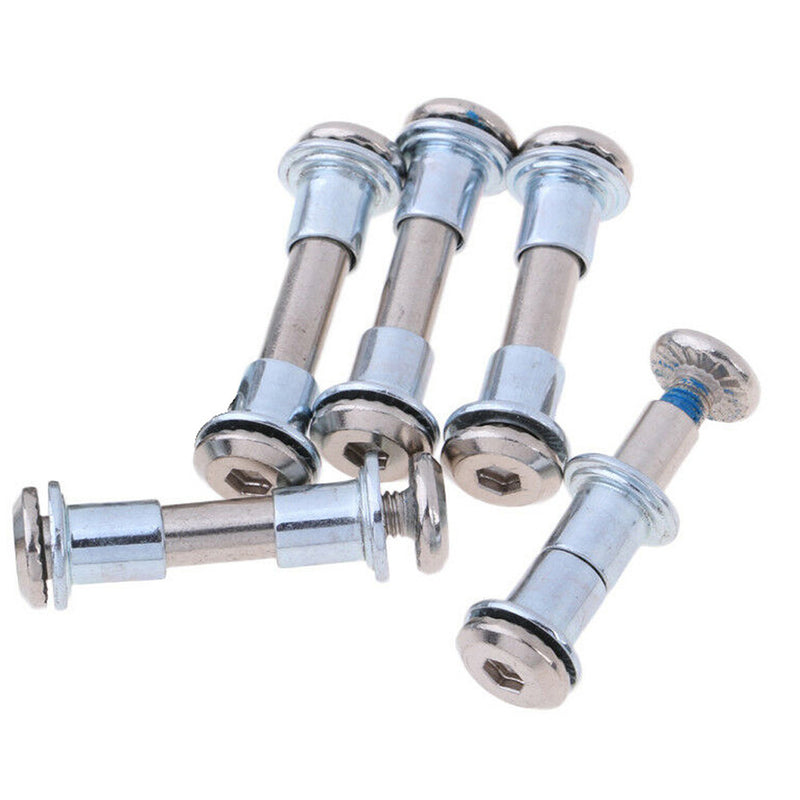 8Pcs Durable Inline Skate Wheel Screws Axle Bolts with Skate Bearing Spacer