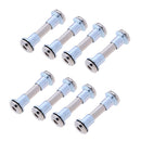 8Pcs Durable Inline Skate Wheel Screws Axle Bolts with Skate Bearing Spacer