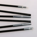 2pcs Fibreglass Replacement Outdoor Camping Tent Pole Awning Repair Black