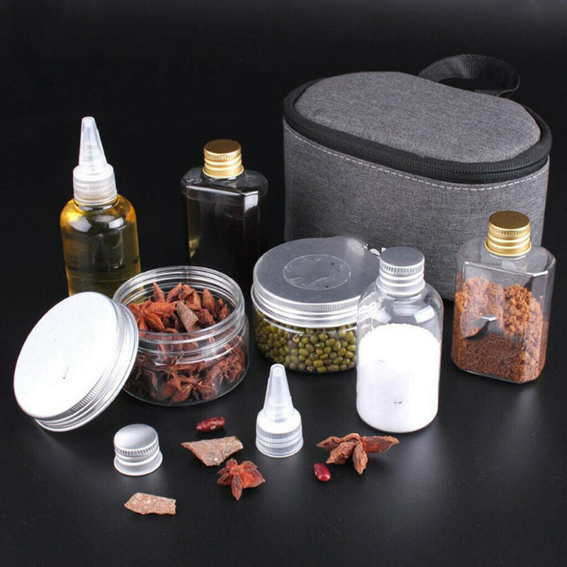 1 Set Simple Design Cooking Salt Sugar Spice Pepper Bottle Outdoor Cooking