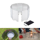9 Plates Foldable Camping Cooking Gas Stove Wind Shield Screen Outdoor Windbreak