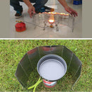 9 Plates Foldable Camping Cooking Gas Stove Wind Shield Screen Outdoor Windbreak