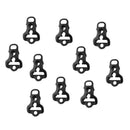 10Pcs Black Plastic Tent Awning Cord Rope Fastener Bent Runners Tensioners
