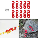 10 Pcs Reflective Camping Tent Guy Line Cord Guide Rope with Adjust Tensioner
