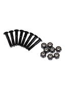 8x 31mm Truck Screws Hardware for Longboard Skateboard Replacement Black