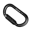 Black Carabiner Outdoor Rock Climbing Safety Screw Hook Lock 25KN D-Shape