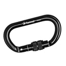 Black Carabiner Outdoor Rock Climbing Safety Screw Hook Lock 25KN D-Shape