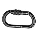 Black Carabiner Outdoor Rock Climbing Safety Screw Hook Lock 25KN D-Shape