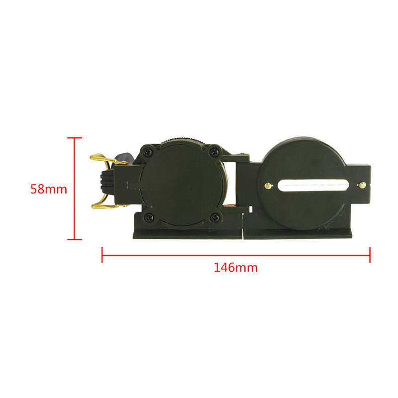 1 x Army Green Compass Outdoor Orienteering Hiking Military Compass Newest Use