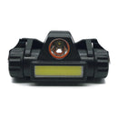 1 Set USB Rechargeable Headlight COB LED Headlamp Outdoor Emergency Flashlight