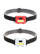 2pcs Mini COB LED Headlamp Headlight Waterproof Adjustable Camping Lamps Light