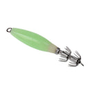 4Pcs Luminous Green Squid Jig Hook Fishing Lure for Freshwater and Saltwater