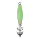 4Pcs Luminous Green Squid Jig Hook Fishing Lure for Freshwater and Saltwater