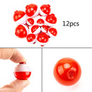 12Pcs Fishing Snap-on Floats Tackle Ball Sea Fishing Buoy Bobbers Newest Useful