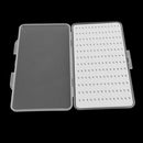 Fly Fishing Trout Flies Box Waterproof Slit Foam Plastic Clear Lid Tackle Box