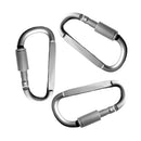 3x Outdoor Aluminum Alloy D-type Carabiner Multifunction Backpack Hanging Buckle