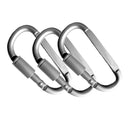3x Outdoor Aluminum Alloy D-type Carabiner Multifunction Backpack Hanging Buckle