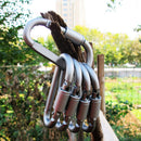 3x Outdoor Aluminum Alloy D-type Carabiner Multifunction Backpack Hanging Buckle
