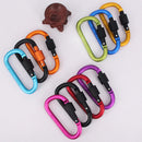 4x Bold 8cm with Lock D-Shape Carabiner Alloy Hanging Buckle Hook Newest Useful