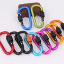 4x Bold 8cm with Lock D-Shape Carabiner Alloy Hanging Buckle Hook Newest Useful