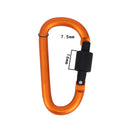 4x Aluminum Carabiner D-Shape Key Chain Clip Outdoor Climbing Buckle Lock Hook