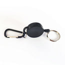 2pcs  Retractable Key Chain Pull Reel With 65cm Zinc Alloy Rope Carabiner