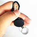 Heavy Duty Retractable Key Chain Holder Locking Belt Clip Black Color