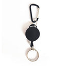 2pcs  Retractable Key Chain Pull Reel With 65cm Zinc Alloy Rope Carabiner