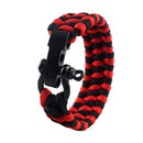 2 x Paracord Survival Bracelet with Adjustable D Shackle For Outdoor Climbing