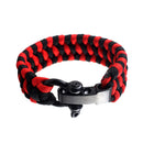 2 x Paracord Survival Bracelet with Adjustable D Shackle For Outdoor Climbing