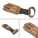 Protective 3 Finger Leather Gloves Hunting Shoot Archery Arrow Arm Guard Gear