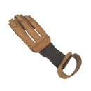 Shoot Brown 3 Fingers Leather Gloves Arrow Arm Guard Hunting Gear 1 Piece