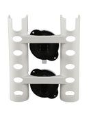 2 Tube Suction Cup Fishing Rod Holder Rack Fishing Box Kitchen Wall Mounted