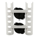 2 Tube Suction Cup Fishing Rod Holder Rack Fishing Box Kitchen Wall Mounted