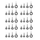 40Pcs/Set Stainless Steel Fishing Rod Guide Set Tip Repair Kit DIY Eye Rings