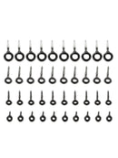 40Pcs/Set Stainless Steel Fishing Rod Guide Set Tip Repair Kit DIY Eye Rings